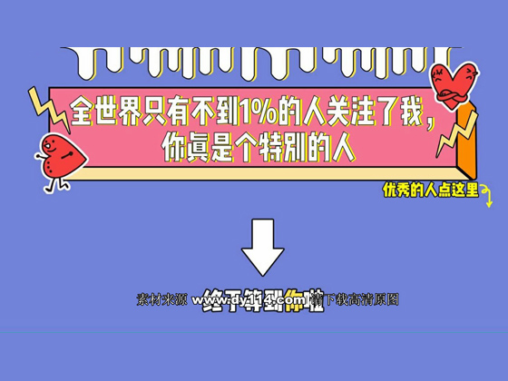 世界上只有不到1%的人关注了，你是个特别的人